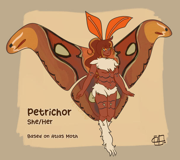 Atlas Moth inspired character